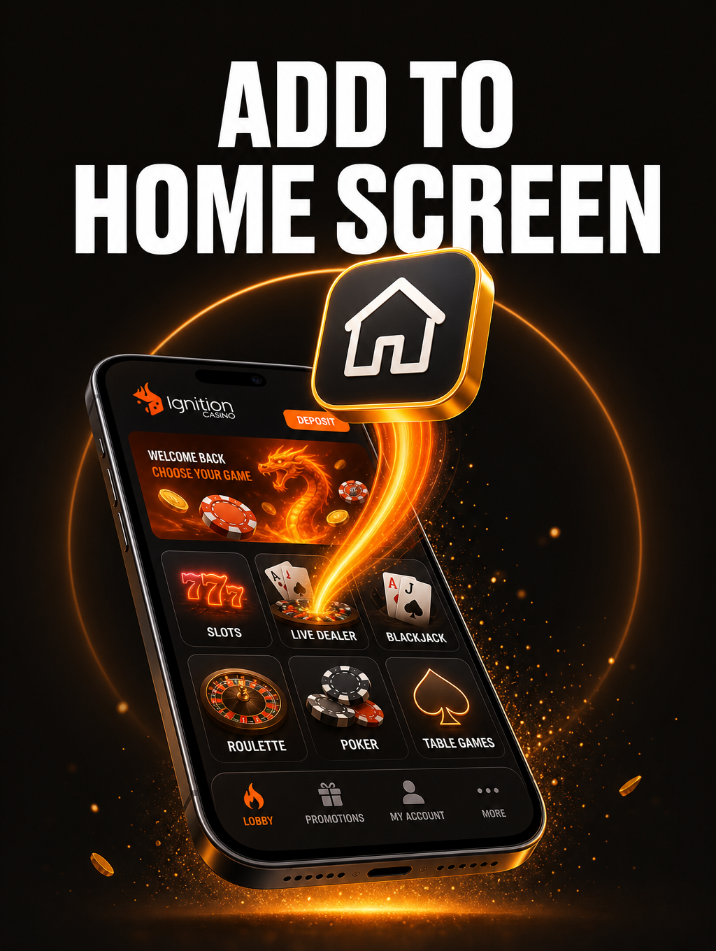 Ignition mobile lobby on iPhone Safari